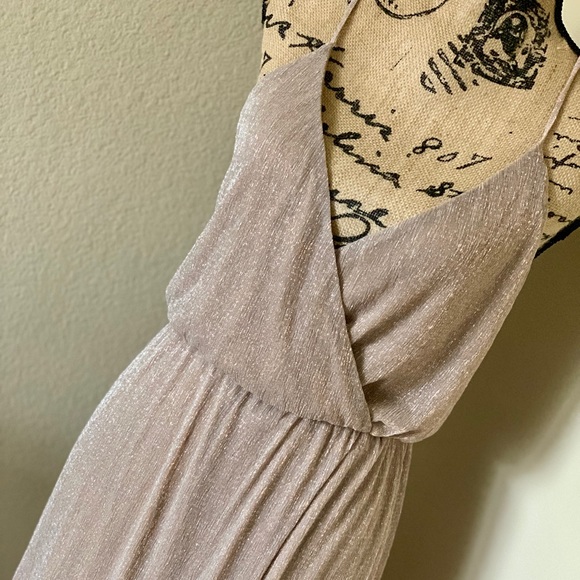 Lush Dresses & Skirts - Lush | Metallic Surplice Maxi Dress
